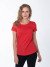 Красная женская футболка с лайкрой оптом